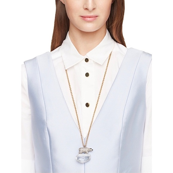 KATE SPADE • Cold Comforts Polar Bear Long Necklace - Picture 2 of 6